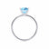 LULU - Princess Aqua Spinel 950 Platinum Petite Solitaire Ring Engagement Ring Lily Arkwright