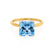 LULU - Princess Aqua Spinel 18k Yellow Gold Petite Solitaire Ring Engagement Ring Lily Arkwright