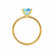 LULU - Princess Aqua Spinel 18k Yellow Gold Petite Solitaire Ring Engagement Ring Lily Arkwright