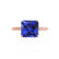 LULU - Princess Blue Sapphire 18k Rose Gold Petite Solitaire Ring Engagement Ring Lily Arkwright