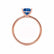 LULU - Princess Blue Sapphire 18k Rose Gold Petite Solitaire Ring Engagement Ring Lily Arkwright