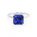 LULU - Princess Blue Sapphire 950 Platinum Petite Solitaire Ring Engagement Ring Lily Arkwright