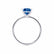 LULU - Princess Blue Sapphire 18k White Gold Petite Solitaire Ring Engagement Ring Lily Arkwright