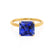 LULU - Princess Blue Sapphire 18k Yellow Gold Petite Solitaire Ring Engagement Ring Lily Arkwright