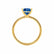 LULU - Princess Blue Sapphire 18k Yellow Gold Petite Solitaire Ring Engagement Ring Lily Arkwright
