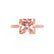 LULU - Princess Champagne Sapphire 18k Rose Gold Petite Solitaire Ring Engagement Ring Lily Arkwright