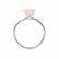 LULU - Princess Champagne Sapphire 18k White Gold Petite Solitaire Ring Engagement Ring Lily Arkwright