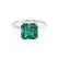 LULU - Princess Emerald 18k White Gold Petite Solitaire Ring Engagement Ring Lily Arkwright