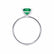 LULU - Princess Emerald 18k White Gold Petite Solitaire Ring Engagement Ring Lily Arkwright