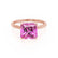 LULU - Princess Pink Sapphire 18k Rose Gold Petite Solitaire Ring Engagement Ring Lily Arkwright