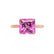 LULU - Princess Pink Sapphire 18k Rose Gold Petite Solitaire Ring Engagement Ring Lily Arkwright