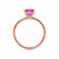 LULU - Princess Pink Sapphire 18k Rose Gold Petite Solitaire Ring Engagement Ring Lily Arkwright