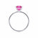 LULU - Princess Pink Sapphire 18k White Gold Petite Solitaire Ring Engagement Ring Lily Arkwright