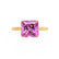 LULU - Princess Pink Sapphire 18k Yellow Gold Petite Solitaire Ring Engagement Ring Lily Arkwright