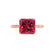 LULU - Princess Ruby 18k Rose Gold Petite Solitaire Ring Engagement Ring Lily Arkwright