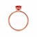 LULU - Princess Ruby 18k Rose Gold Petite Solitaire Ring Engagement Ring Lily Arkwright