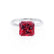 LULU - Princess Ruby 950 Platinum Petite Solitaire Ring Engagement Ring Lily Arkwright