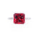 LULU - Princess Ruby 950 Platinum Petite Solitaire Ring Engagement Ring Lily Arkwright