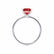 LULU - Princess Ruby 18k White Gold Petite Solitaire Ring Engagement Ring Lily Arkwright