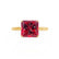 LULU - Princess Ruby 18k Yellow Gold Petite Solitaire Ring Engagement Ring Lily Arkwright