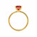 LULU - Princess Ruby 18k Yellow Gold Petite Solitaire Ring Engagement Ring Lily Arkwright
