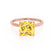 LULU - Princess Yellow Sapphire 18k Rose Gold Petite Solitaire Ring Engagement Ring Lily Arkwright