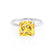 LULU - Princess Yellow Sapphire 18k White Gold Petite Solitaire Ring Engagement Ring Lily Arkwright