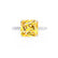 LULU - Princess Yellow Sapphire 950 Platinum Petite Solitaire Ring Engagement Ring Lily Arkwright