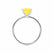 LULU - Princess Yellow Sapphire 950 Platinum Petite Solitaire Ring Engagement Ring Lily Arkwright