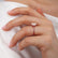 Lulu 2.00ct Elongated Cushion Cut E Colour Lab Diamond 18k Rose Gold Petite Solitaire Engagement Ring Lily Arkwright 