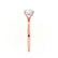 LULU - Elongated Cushion Natural Diamond 18k Rose Gold Petite Solitaire Engagement Ring Lily Arkwright