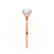 LULU - Oval natural Diamond 18k Rose Gold Petite Solitaire Engagement Ring Lily Arkwright