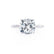LULU - Cushion Natural Diamond 950 Platinum Petite Solitaire Engagement Ring Lily Arkwright