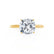 LULU - Cushion Natural Diamond 18k Yellow Gold Petite Solitaire Engagement Ring Lily Arkwright