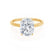 LULU - Elongated Cushion Natural Diamond 18k Yellow Gold Petite Solitaire Engagement Ring Lily Arkwright