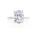 LULU - Elongated Cushion Natural Diamond Platinum Petite Solitaire Engagement Ring Lily Arkwright
