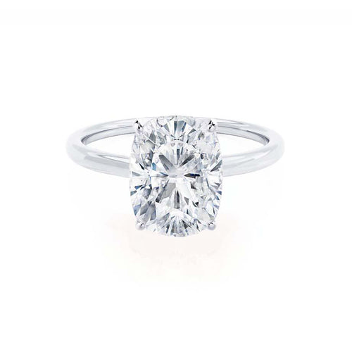 LULU - Ready to Ship 1.52ct Elongated Cushion Lab Diamond Platinum Petite Solitaire