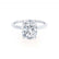 LULU - Elongated Cushion Natural Diamond Platinum Petite Solitaire Engagement Ring Lily Arkwright