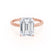 LULU - Emerald Natural Diamond 18k Rose Gold Petite Solitaire Engagement Ring Lily Arkwright