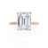 LULU - Emerald Natural Diamond 18k Rose Gold Petite Solitaire Engagement Ring Lily Arkwright