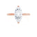 LULU - Marquise Lab Diamond 18k Rose Gold Petite Solitaire