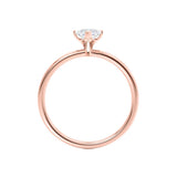 LULU - Marquise Lab Diamond 18k Rose Gold Petite Solitaire