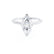 LULU - Marquise Lab Diamond 18k White Gold Petite Solitaire