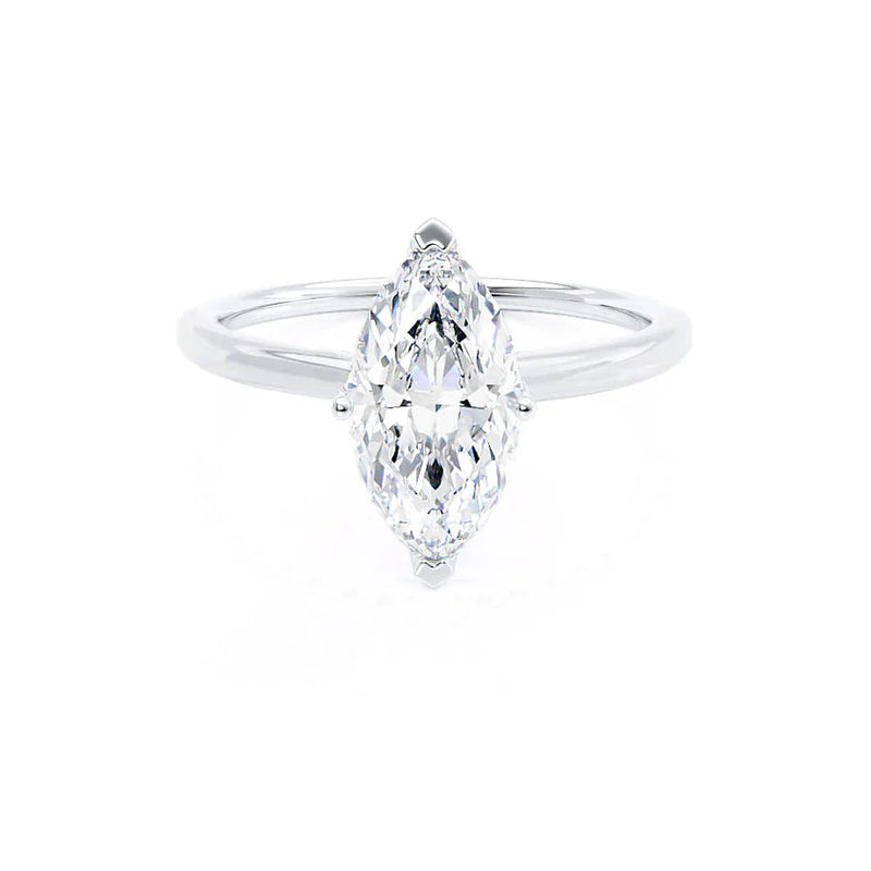 LULU - Marquise Lab Diamond 950 Platinum Petite Solitaire