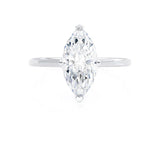 LULU - Marquise Lab Diamond 950 Platinum Petite Solitaire