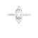 LULU - Marquise Lab Diamond 18k White Gold Petite Solitaire