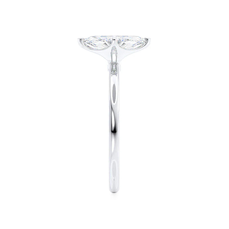 LULU - Marquise Lab Diamond 950 Platinum Petite Solitaire