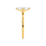 LULU - Marquise Lab Diamond 18k Yellow Gold Petite Solitaire