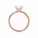 LULU - Princess Lab Diamond 18k Rose Gold Petite Solitaire