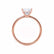 LULU - Princess Lab Diamond 18k Rose Gold Petite Solitaire